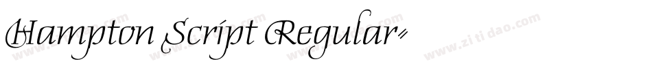 Hampton Script Regular字体转换
